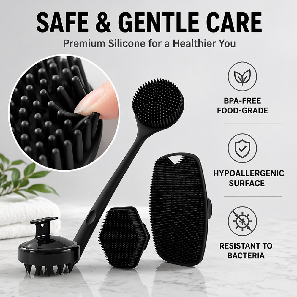 Набор из 4 силиконовых мочалок – обзор и цена Dry Brush Body